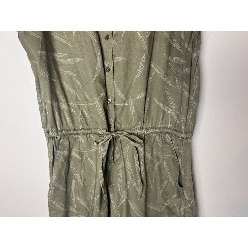 Prana Women's Weekend Escape Romper Size Medium Olive Botanical Rayon - Picture 4 of 10
